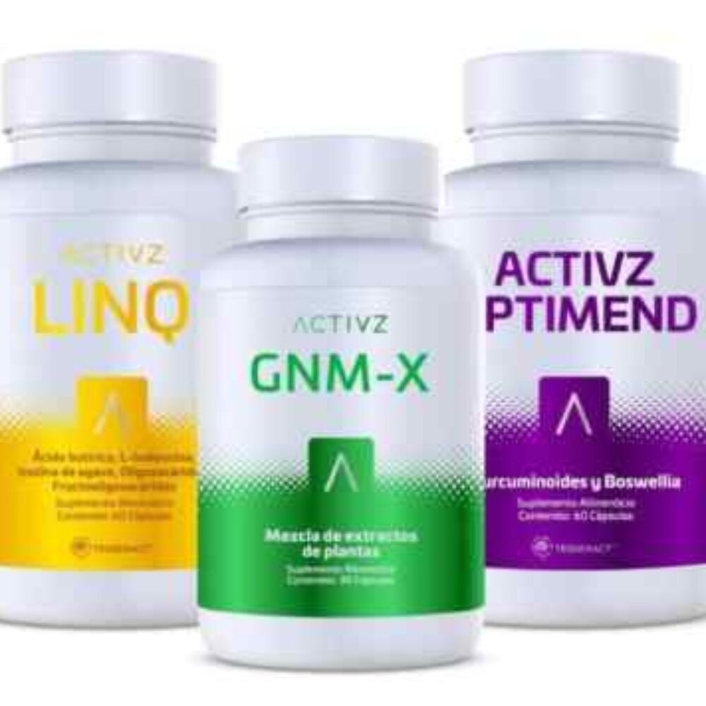 Authentic ACTIVZ TRIFECTA 3 bottle set: 1 GNMX + 1 LINQ + 1 OPTIMEND, ACTIVE
